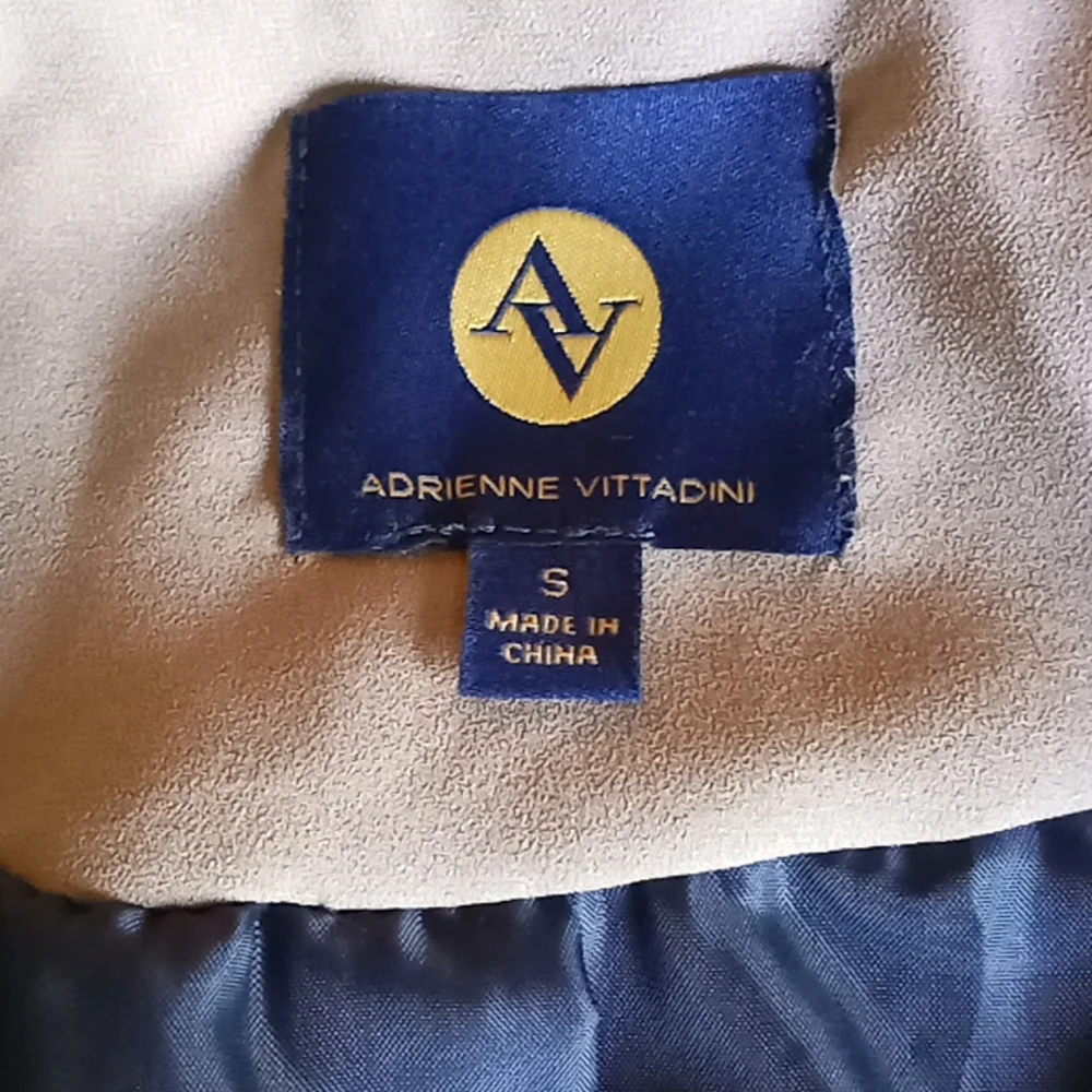 Adrienne Vittadini Midnight Blue Crepe Colorblock Jacket Sz S - Picture 6 of 6